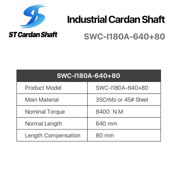Sitong Cardan Shaft Coupling SWC-I180A-640+80 ST008 (Copy) (Copy) - Image 2
